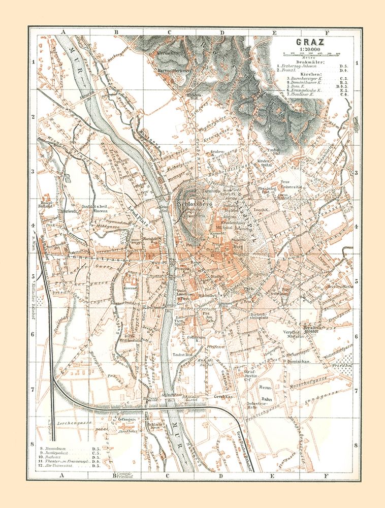 Graz Austria - Baedeker 1896