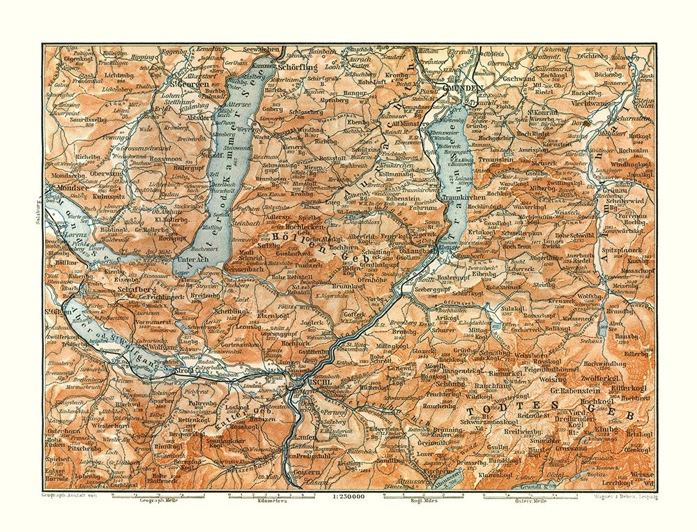 Hollen Geb Region Austria - Baedeker 1896