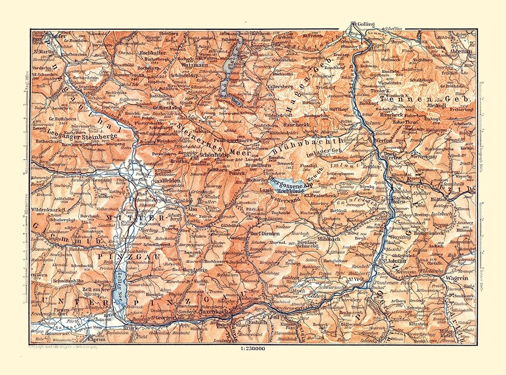 Pinzgau Region Austria - Baedeker 1896