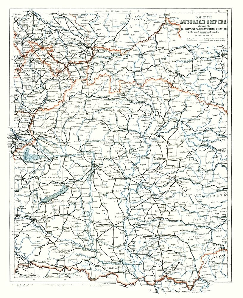 Railways Roads Austrian Empire - Baedeker 1896