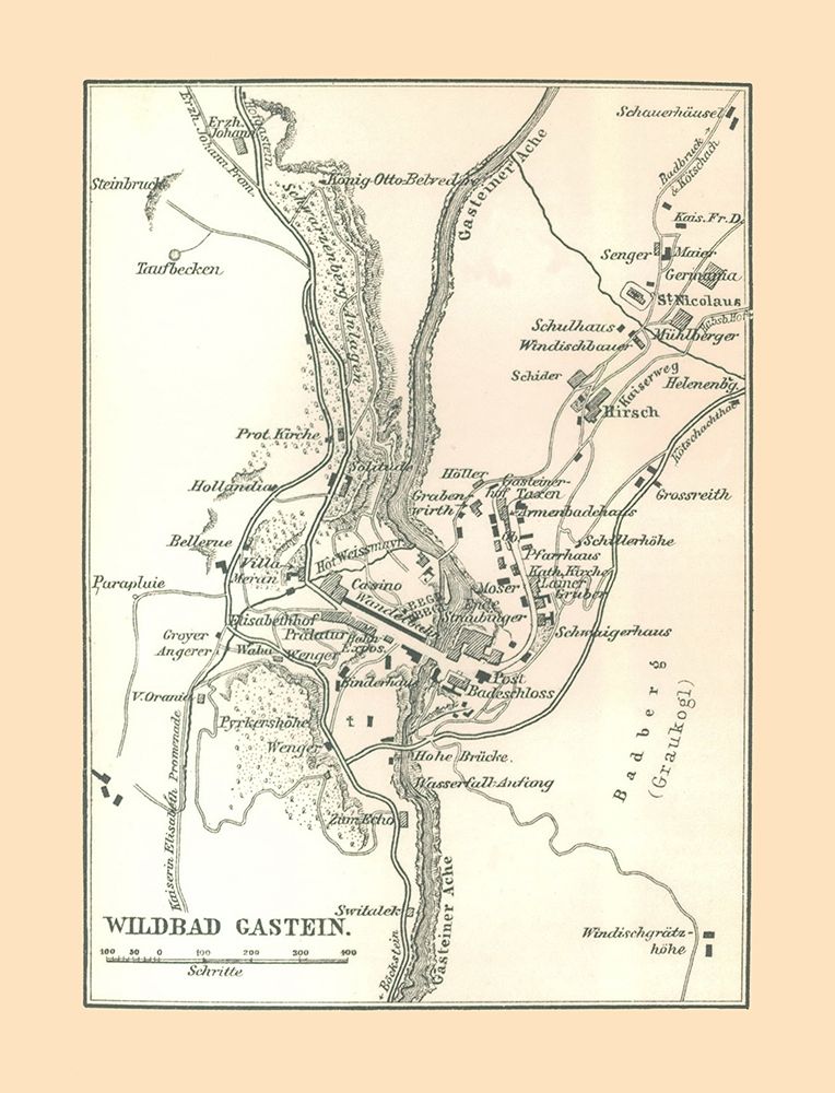 Bad Gastein Austria - Baedeker 1896