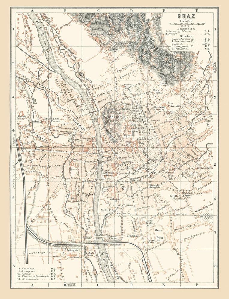 Graz Austria - Baedeker 1896