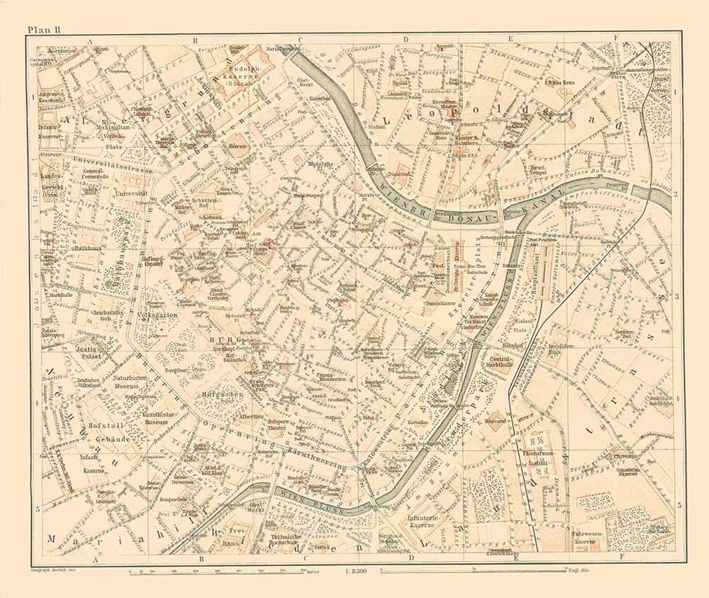 Leopoldstadt Vienna Austria - Baedeker 1896