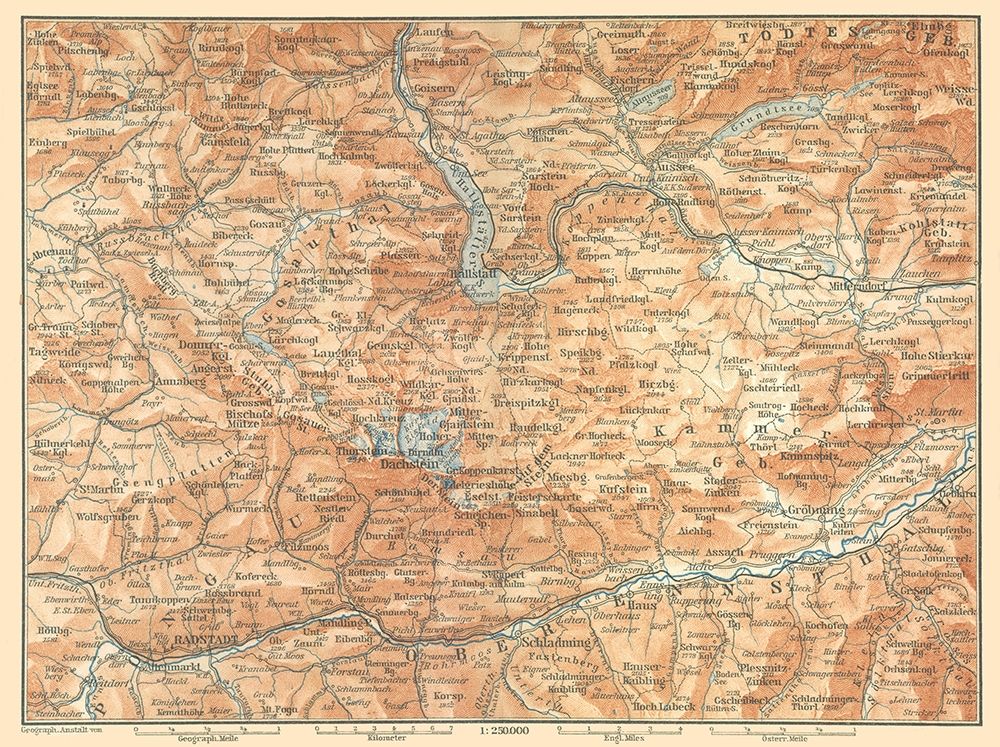 Mountains Central Austria - Baedeker 1896