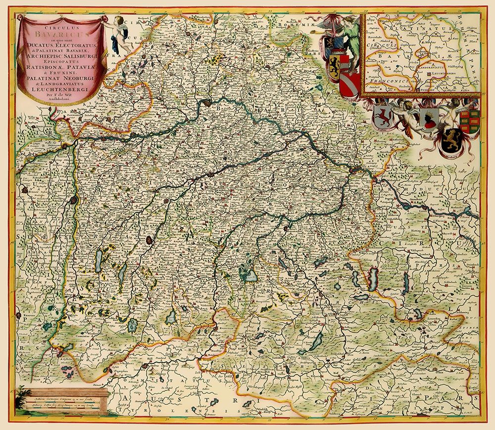Bavaria Region Germany - De Wit 1688