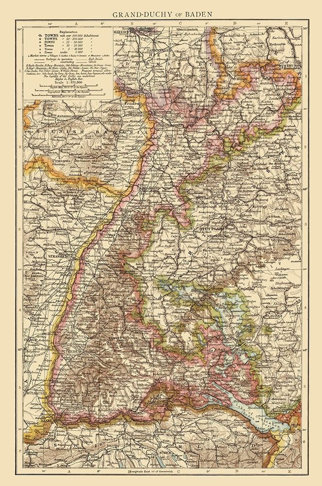 Grand Duchy of Baden Germany - Andree 1895