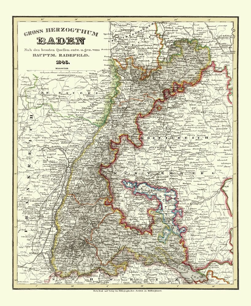 Baden Wurttemberg Germany - Radefeld 1860