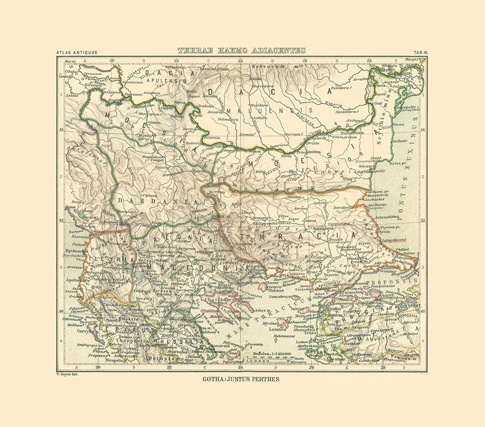 Macedonia Thracia Dardania Paeonia - Perthes 1896