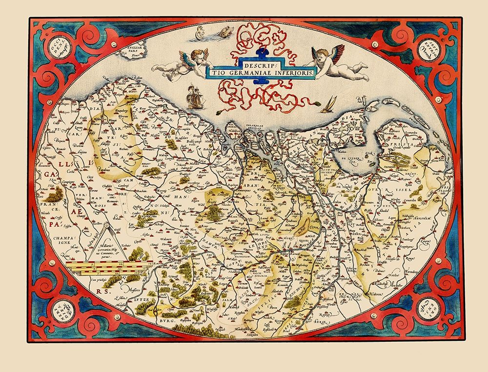 Belgium Germany Netherlands Benelux - Ortelius