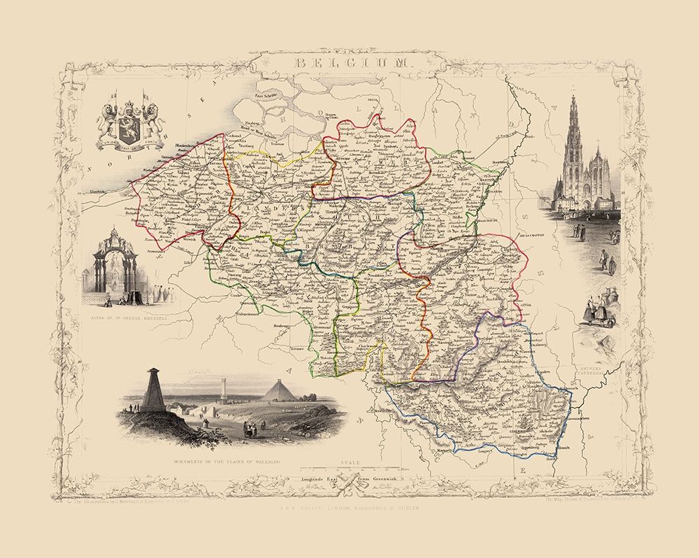 Benelux Belgium - Tallis 1851