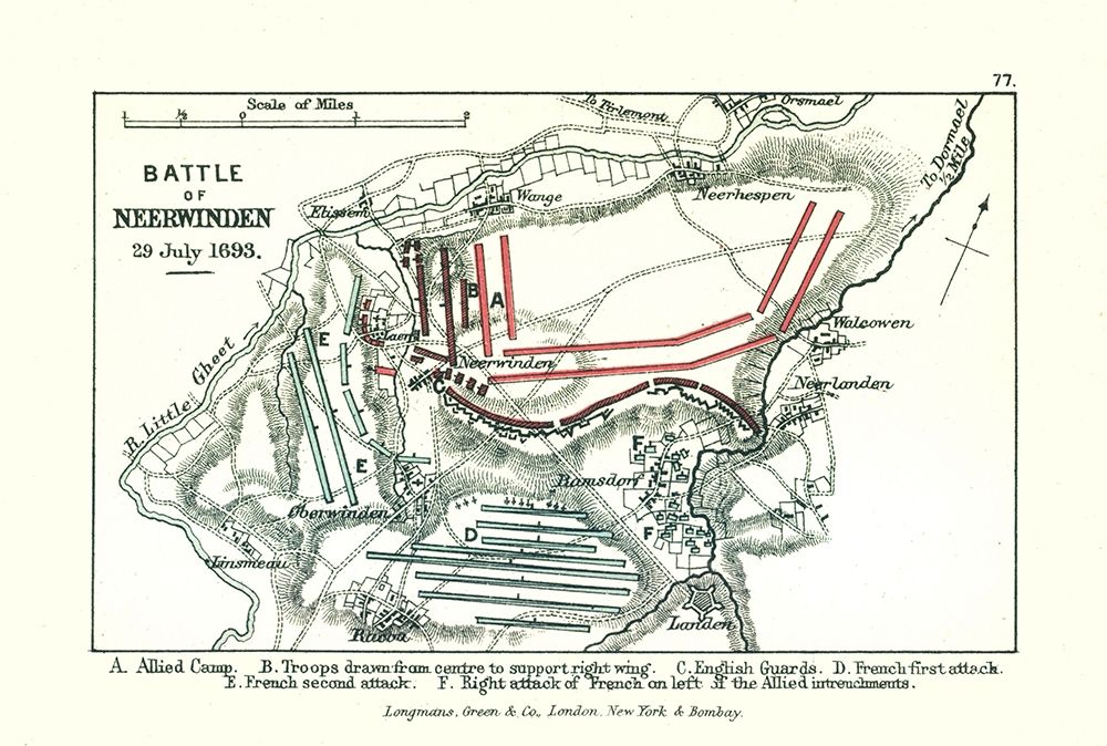 Battle of Neerwinden 1693 Belgium - Gardiner 1902