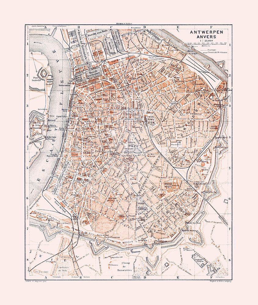 Antwerp Belgium Europe - Baedeker 1910