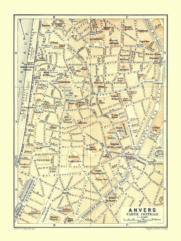 Anvers Central Part Belgium Europe - Baedeker 1910