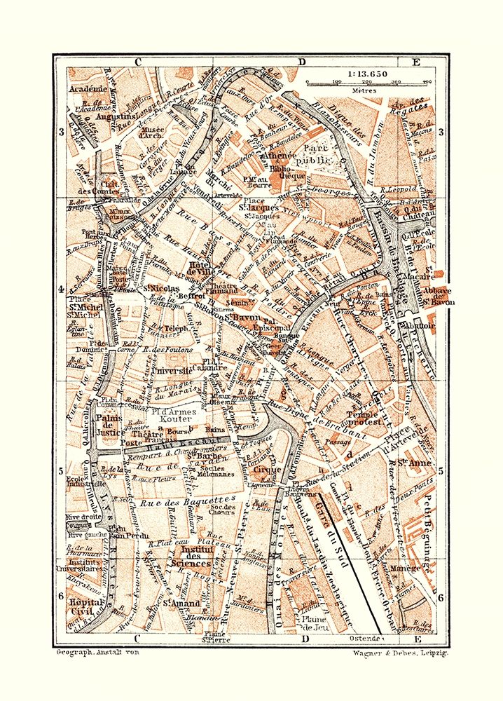Brussels Belgium Europe - Baedeker 1910