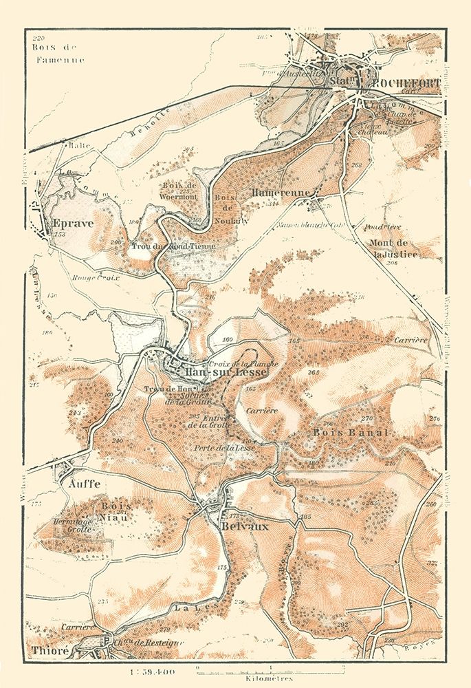 Rochefort Belvaux Belgium Europe - Baedeker 1910