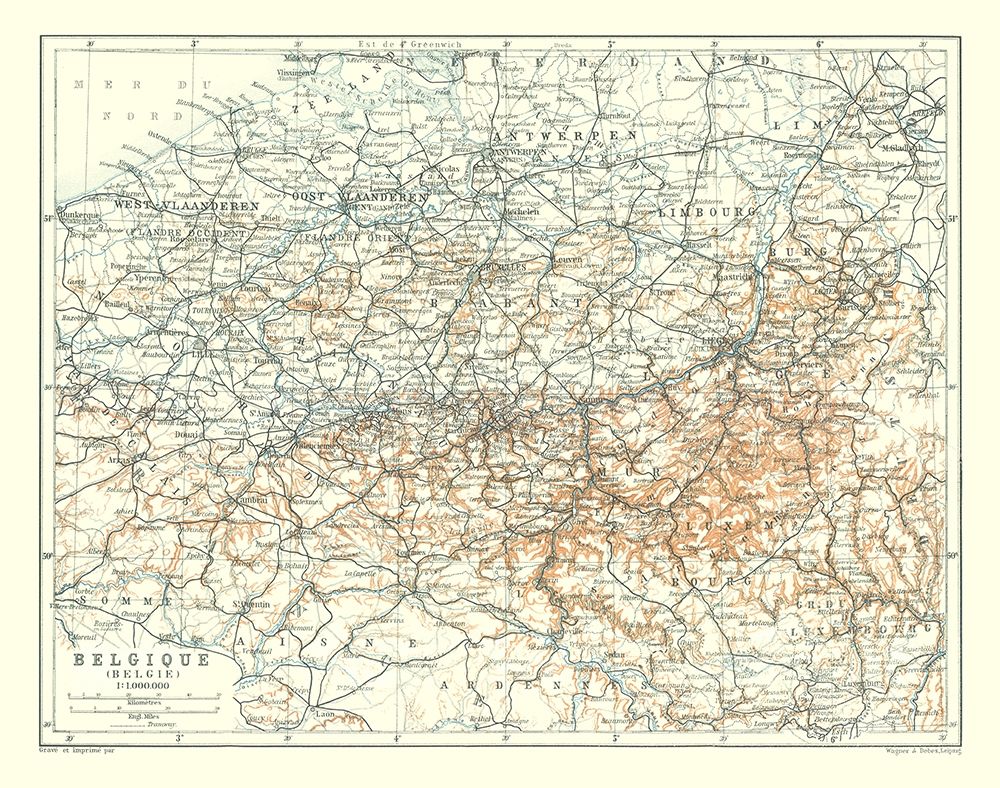Europe Belgium - Baedeker 1910