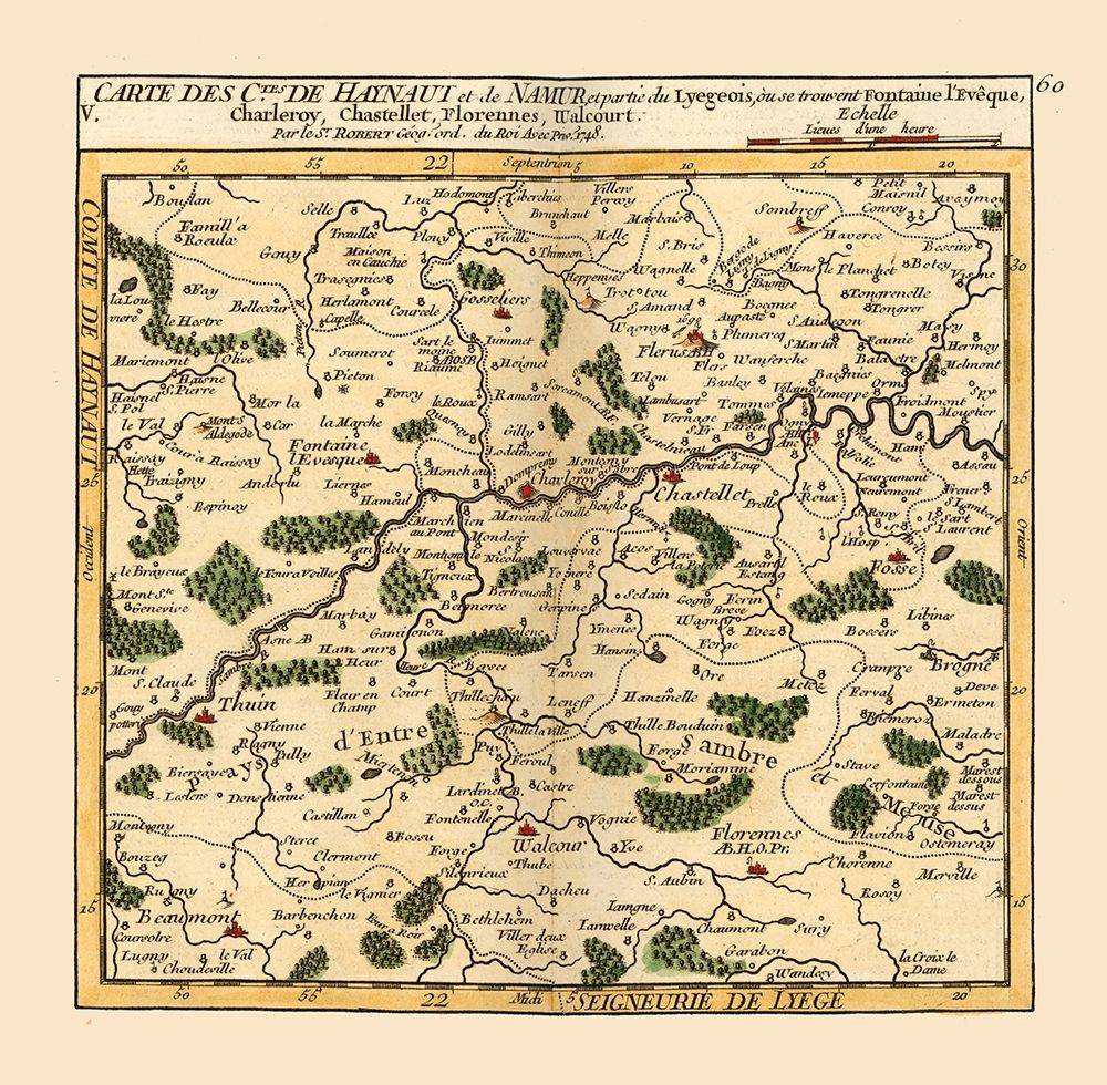 Hainaut Namur Belgium - Robert 1748