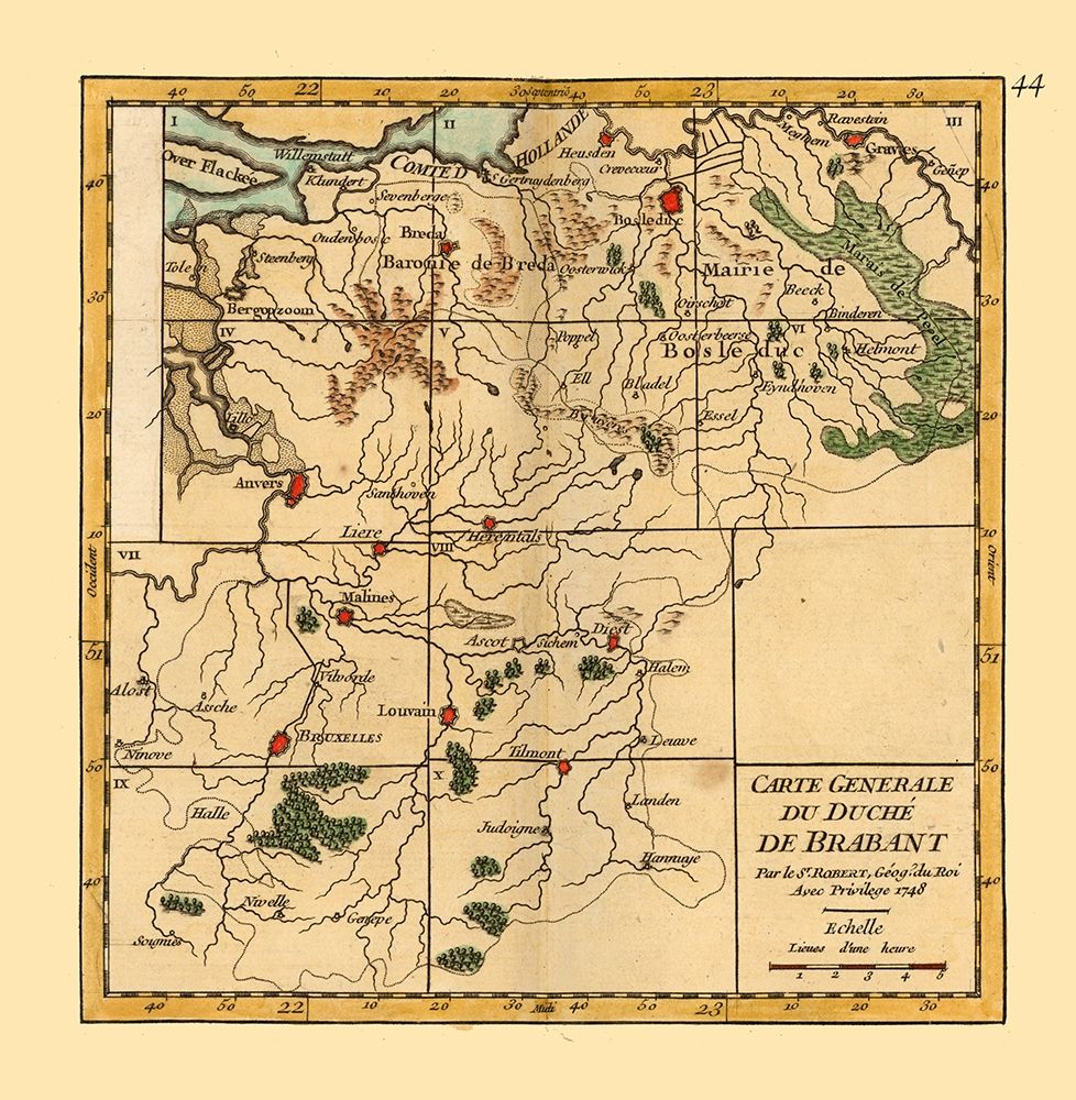 Brabant Province Netherlands - Robert 1748