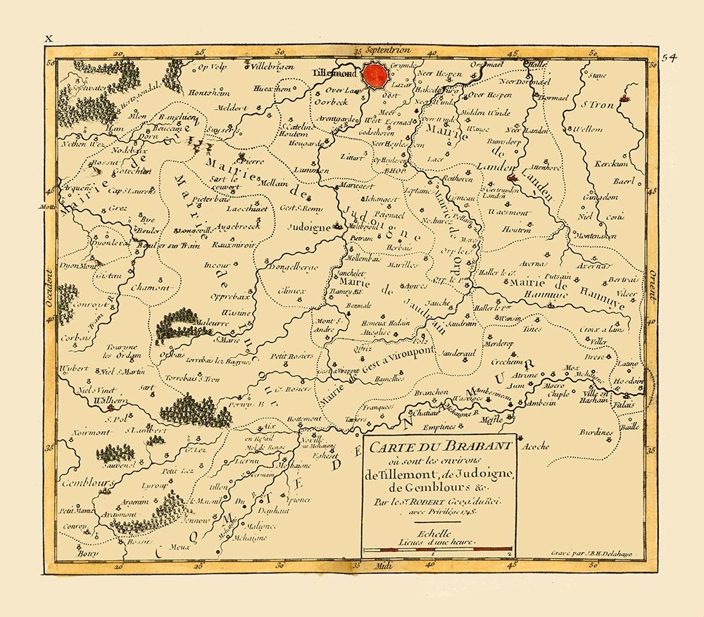 Brabant Province Belgium - Robert 1748