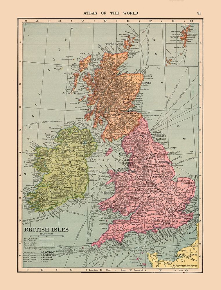British Isles - Hammond 1910