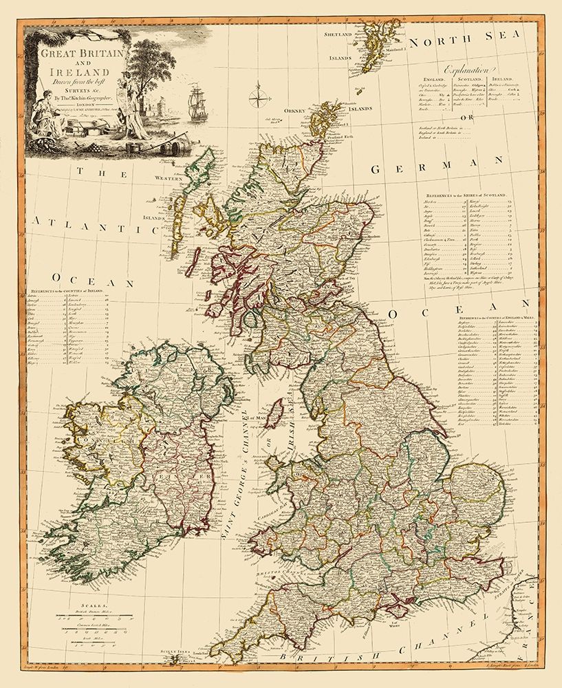 Ireland England Scotland Wales  - Laurie 1794