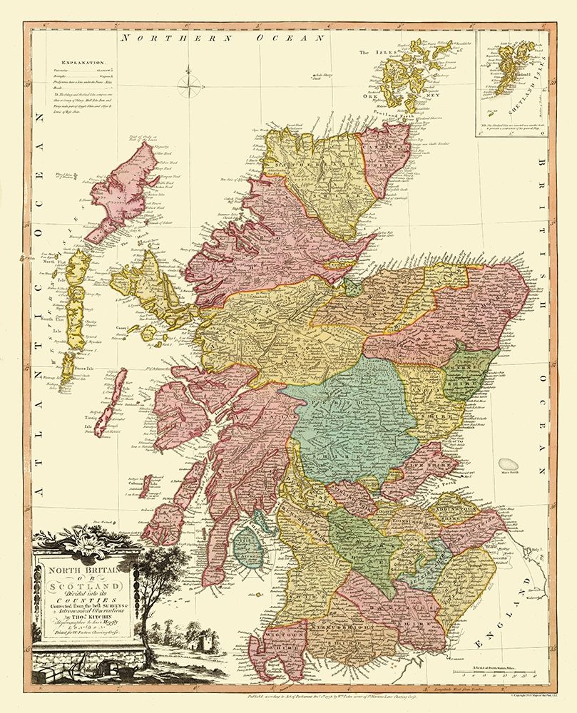 North Britain - Scotland - Counties - Faden 1778