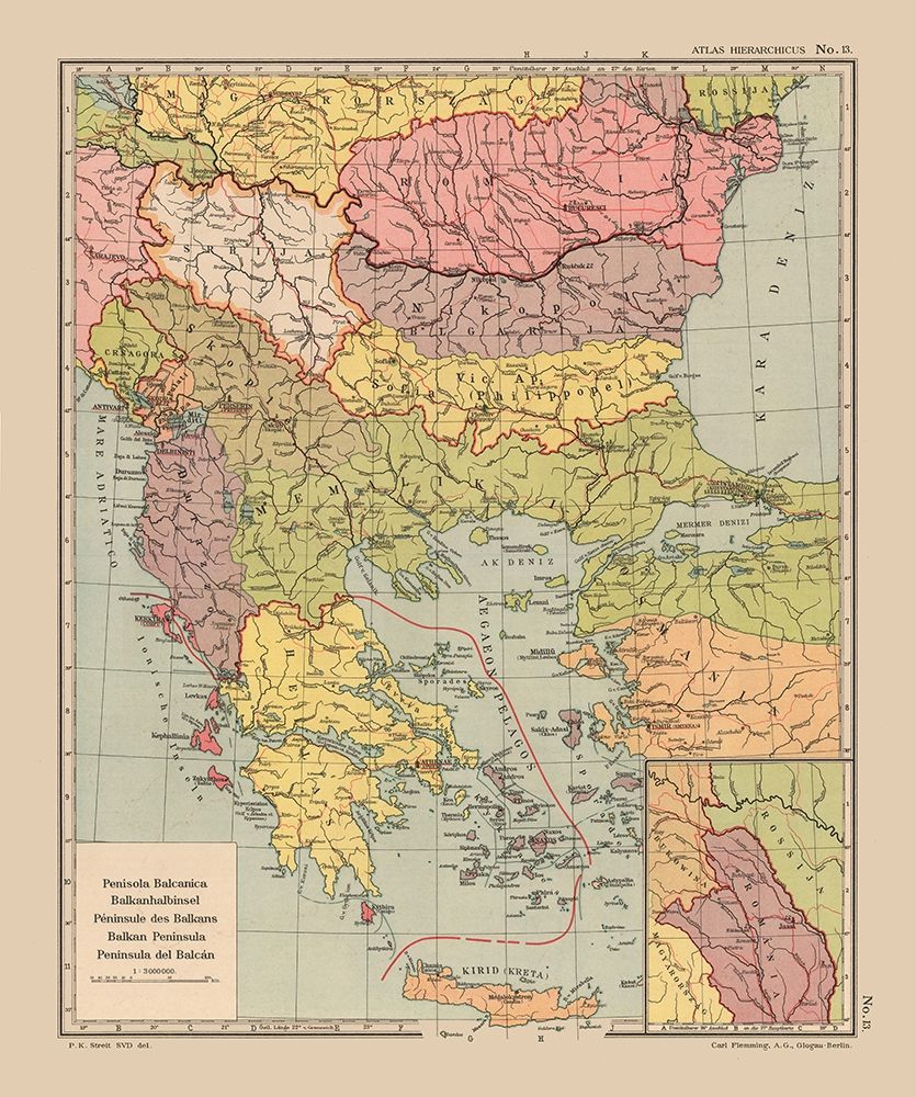 Europe Balkan Peninsula - Streit 1913