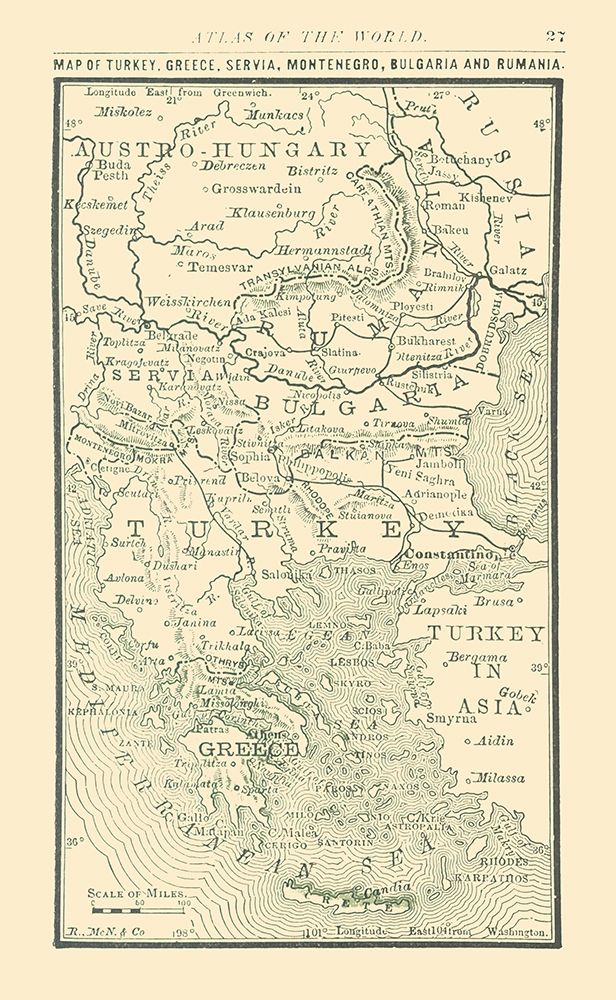 Balkan Peninsula - Alden 1886