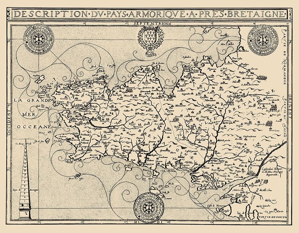 Brittany Region France - Tavernier 1641