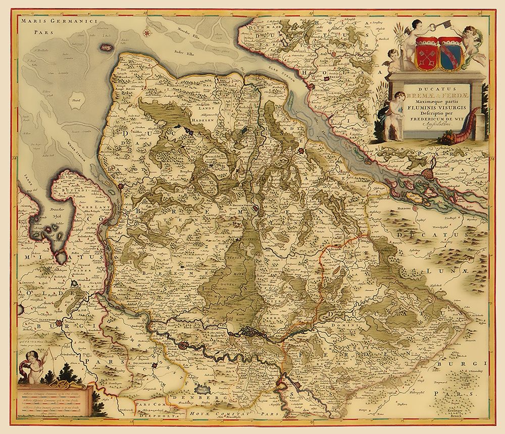 Bremen Verden Duchies Germany - De Wit 1688
