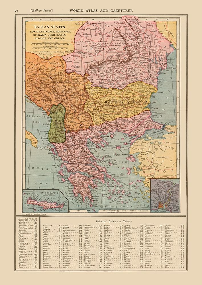 Europe Balkan States - Reynold 1921