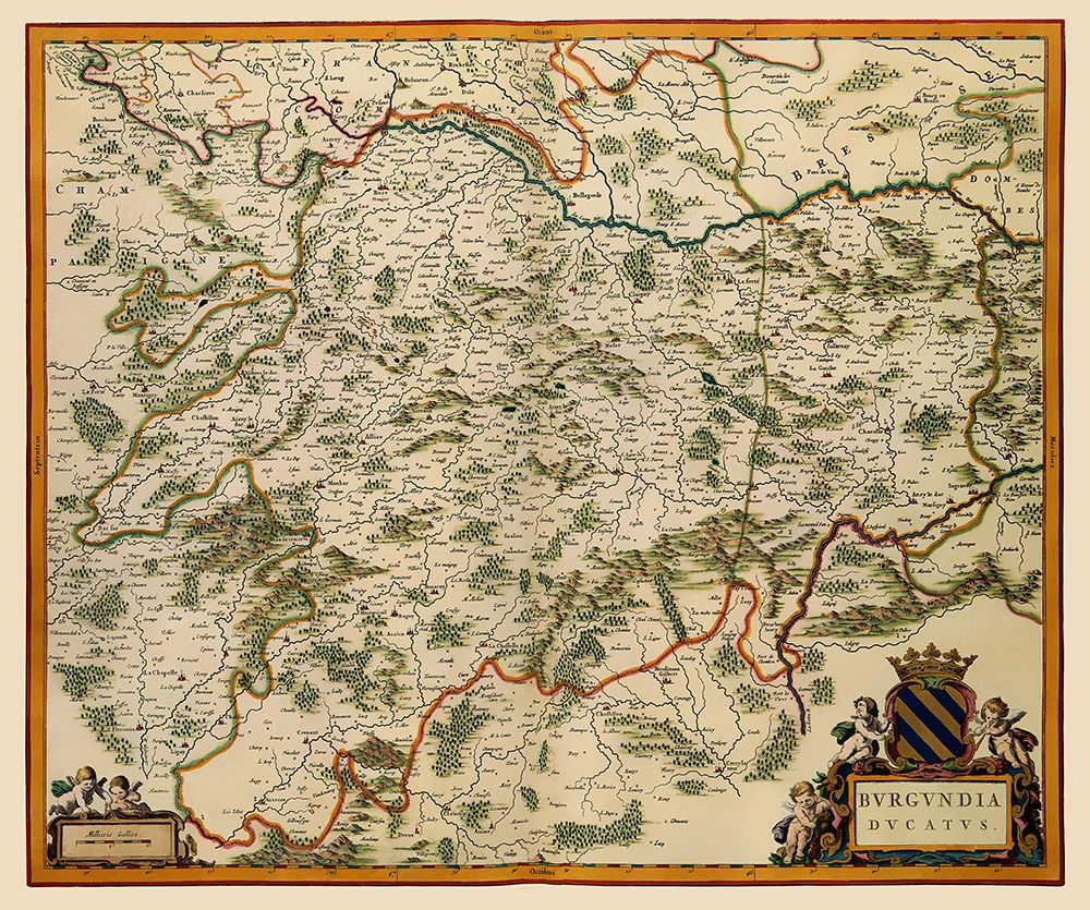 Burgundy France - Blaeu 1662