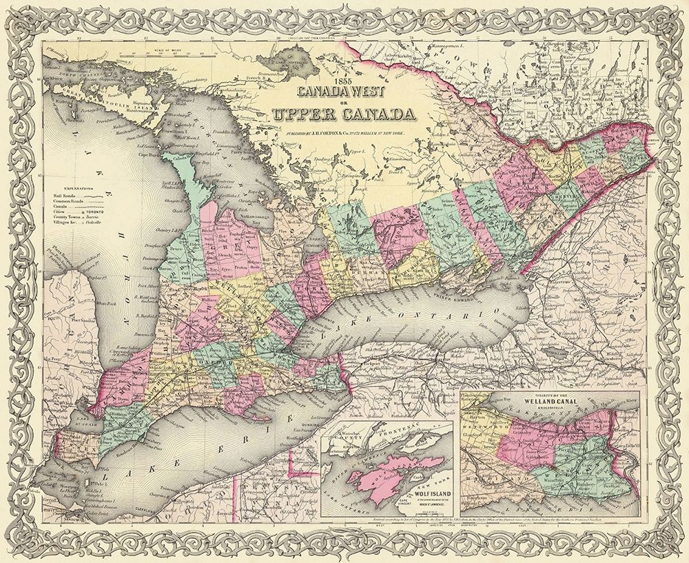 Upper Canada - Colton 1855