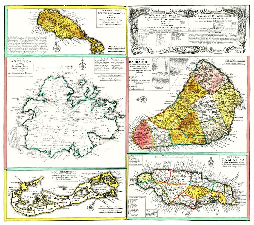Islands of Caribbean West Indies Jamaica Barbados