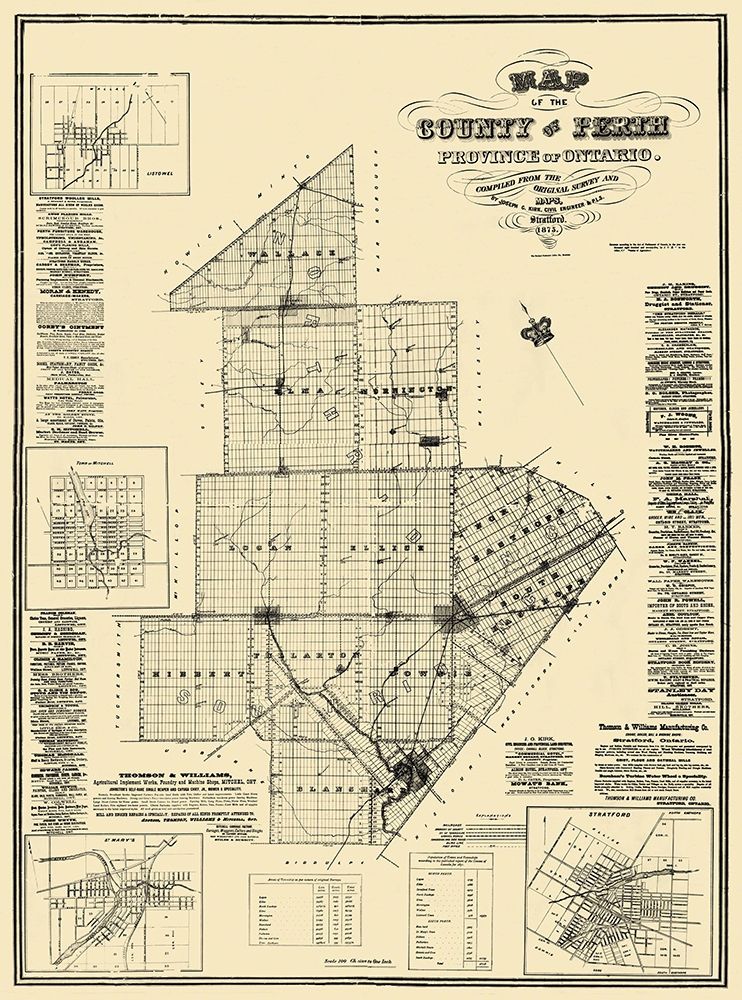 Perth County Ontario Canada - Kirk 1875