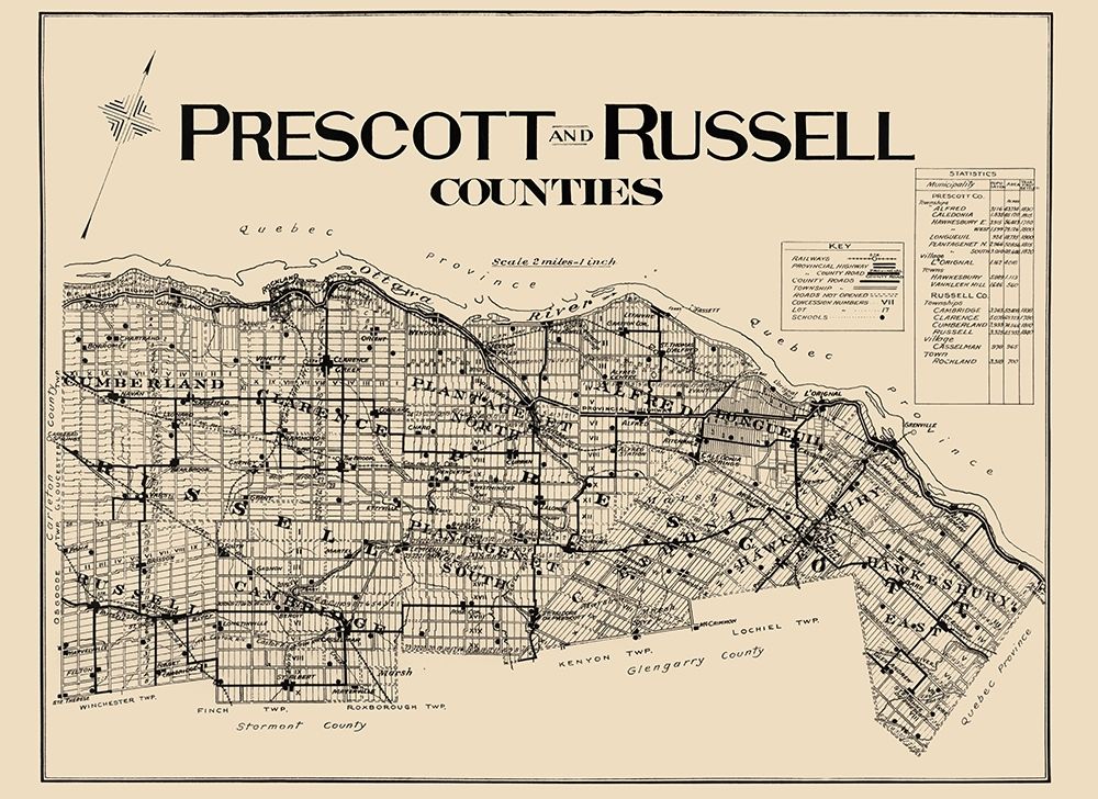 Prescott Russell Counties Canada - Lloyd 1923
