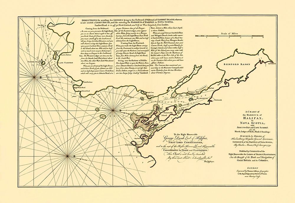 Halifax Harbor Nova Scotia Canada - Jeffreys 1759