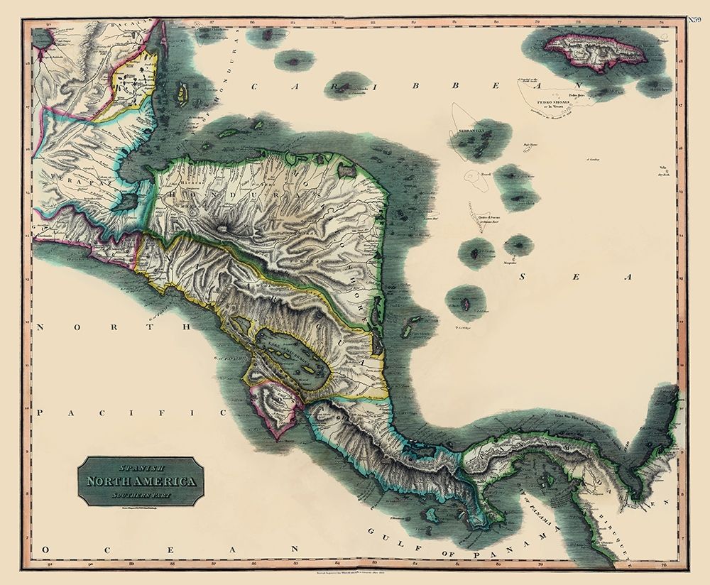Honduras Guatemala Nicaragua - Baldwin 1816