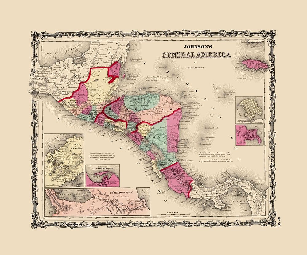 Central America - Johnson 1860
