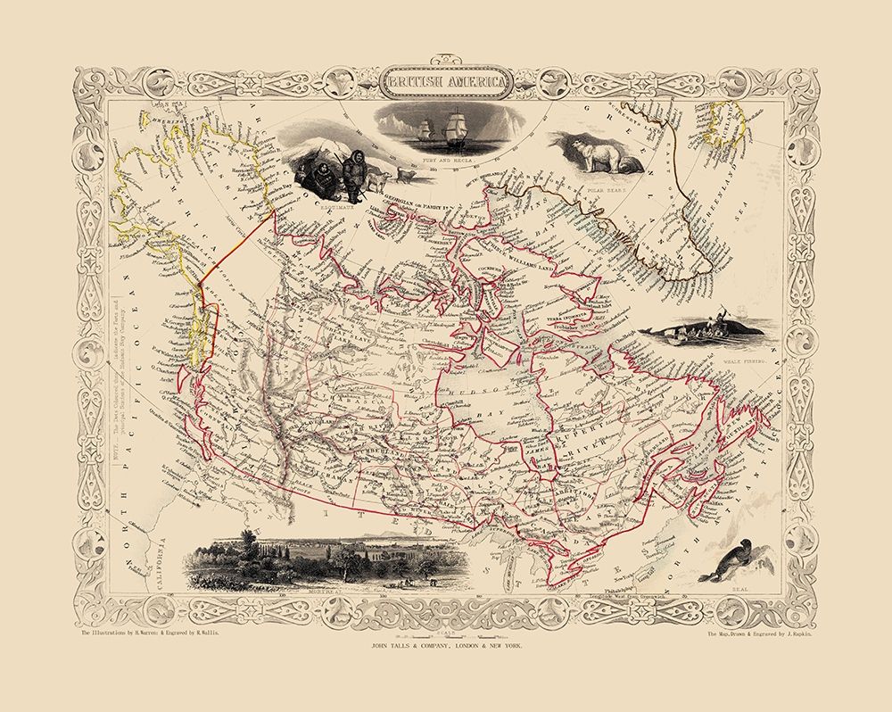 British America Canada - Tallis 1851