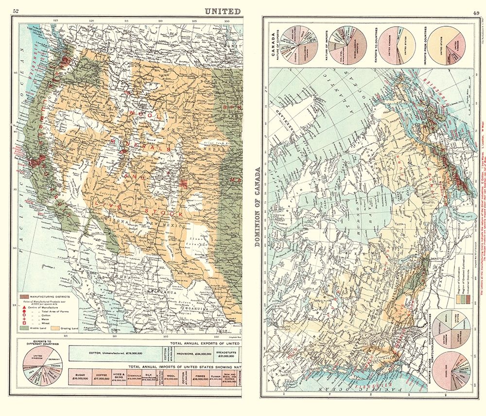 Commerce Charts Canada Western United States