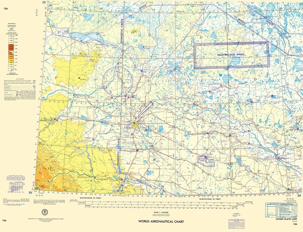 Lesser Slave Lake Aeronautical Sheet - USAF 1963