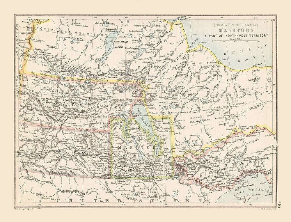 Manitoba Canada - Bartholomew 1892