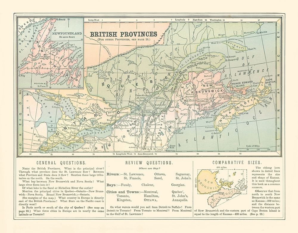 British Provinces Canada - Monteith 1882