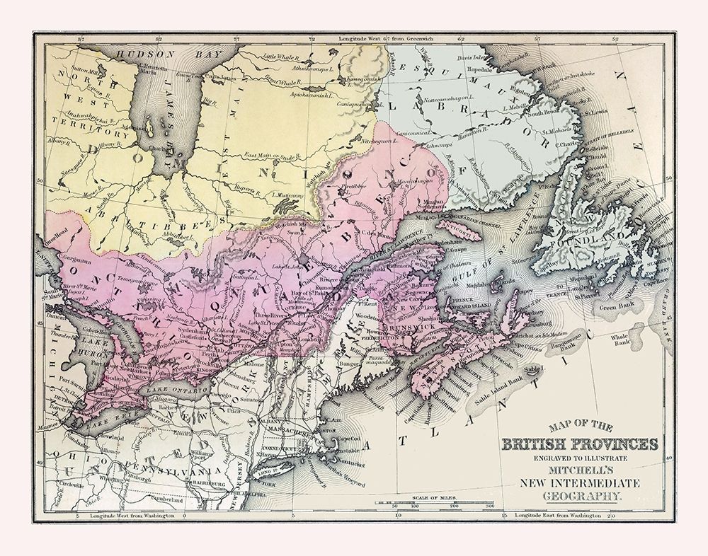 British Provinces Canada - Mitchell 1877