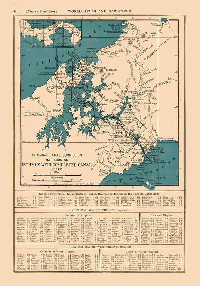 Central America Panama Canal - Reynold 1921