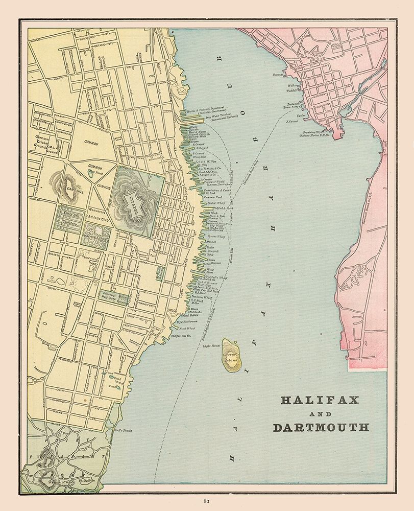 Halifax Dartmouth Canada - Cram 1892