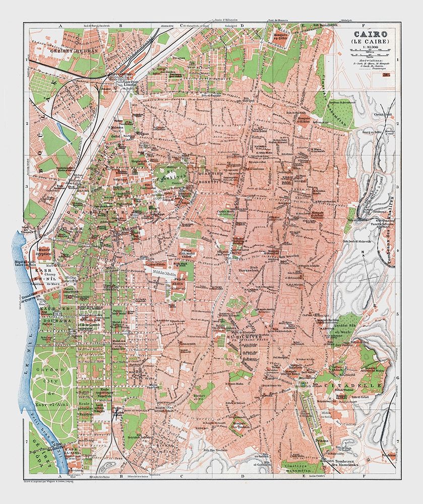 Africa Cairo Egypt - Baedeker 1913