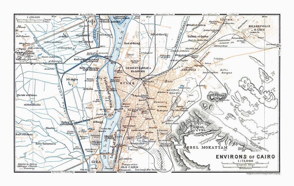Africa Cairo Egypt - Baedeker 1913