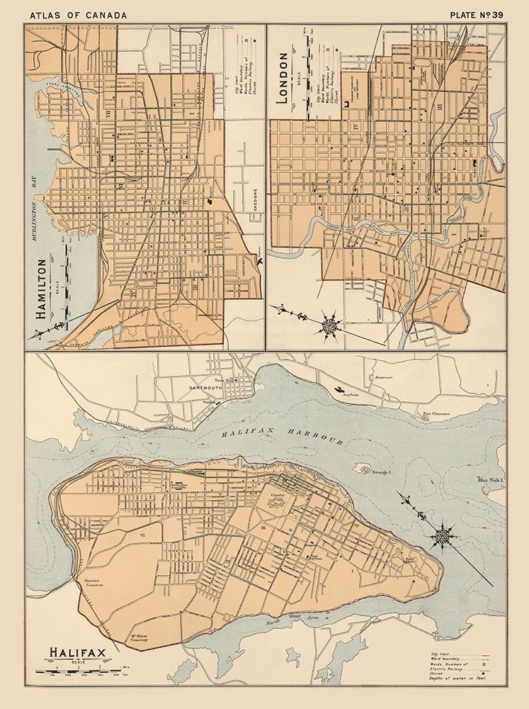 Hamilton London Halifax Canada - White 1906